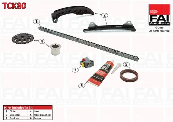 Kit de corrente de distribuição FAI AutoParts TCK80