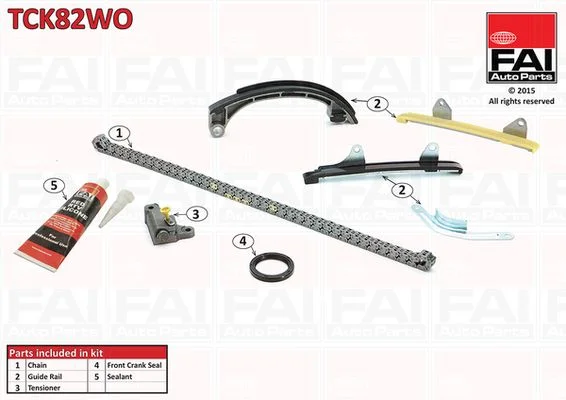 Paskirstymo grandinės komplektas FAI AutoParts TCK82WO