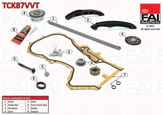 Kit de corrente de distribuição FAI AutoParts TCK87VVT