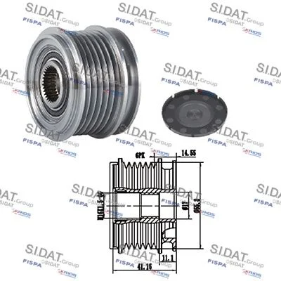 Alternator Freewheel Clutch SIDAT 455013