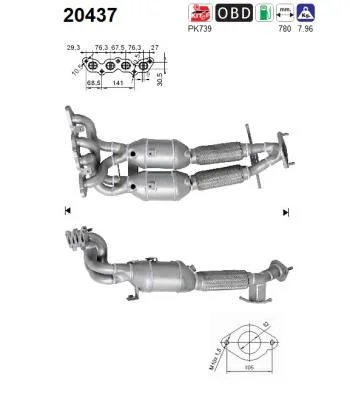 Catalytic Converter AS 20437