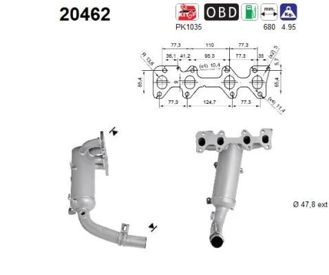 Catalytic Converter AS 20462