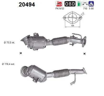 Catalytic Converter AS 20494