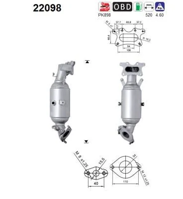 Catalytic Converter AS 22098
