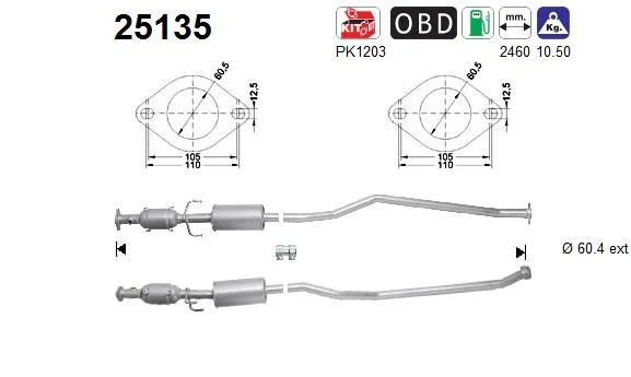 Catalytic Converter AS 25135