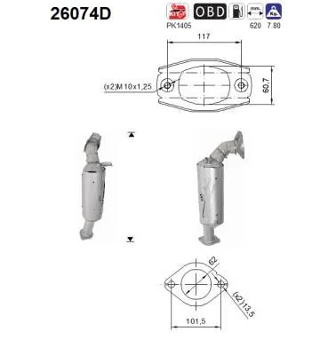 Catalytic Converter AS 26074D