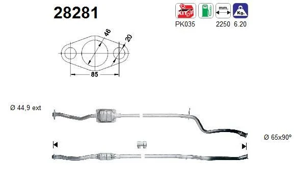Catalytic Converter AS 28281