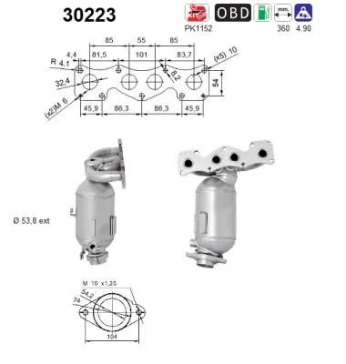 Catalytic Converter AS 30223