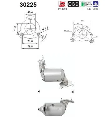Catalytic Converter AS 30225