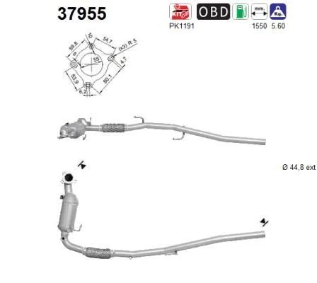 Catalytic Converter AS 37955