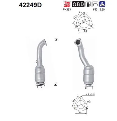 Catalytic Converter AS 42249D