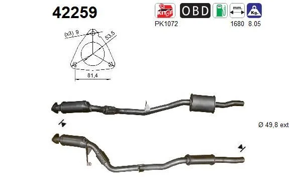 Catalytic Converter AS 42259