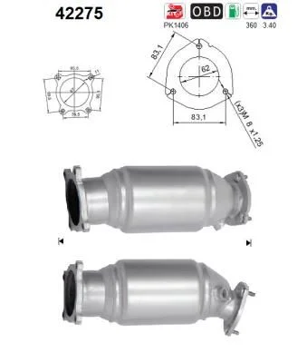 Catalytic Converter AS 42275