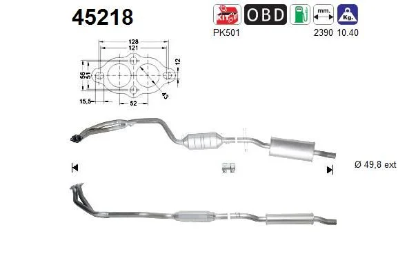 Catalytic Converter AS 45218