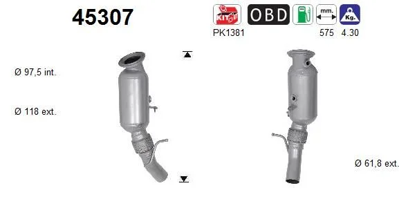 Catalytic Converter AS 45307