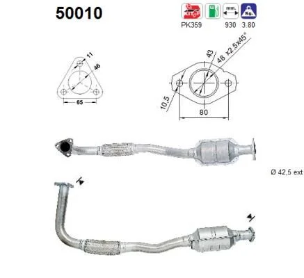 Conversor catalítico AS 50010