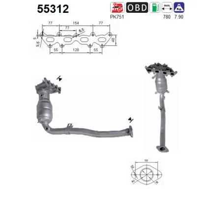 Catalytic Converter AS 55312