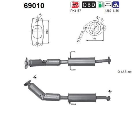 Catalytic Converter AS 69010