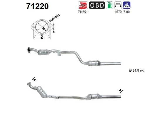 Catalytic Converter AS 71220
