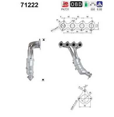Catalytic Converter AS 71222