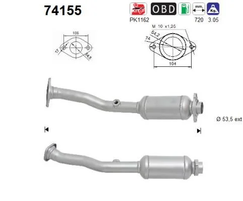 Catalytic Converter AS 74155