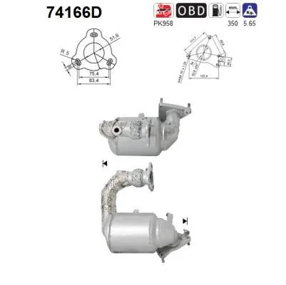 Catalytic Converter AS 74166D