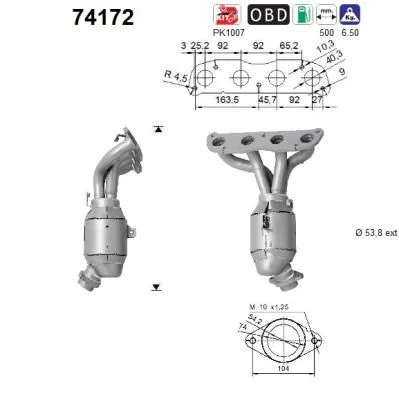 Catalytic Converter AS 74172