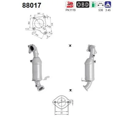Conversor catalítico AS 88017