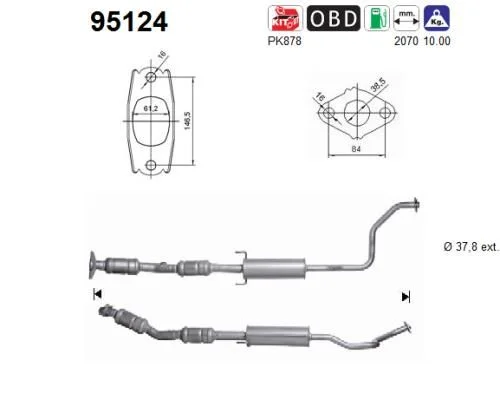Catalytic Converter AS 95124