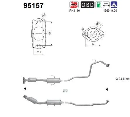 Catalytic Converter AS 95157
