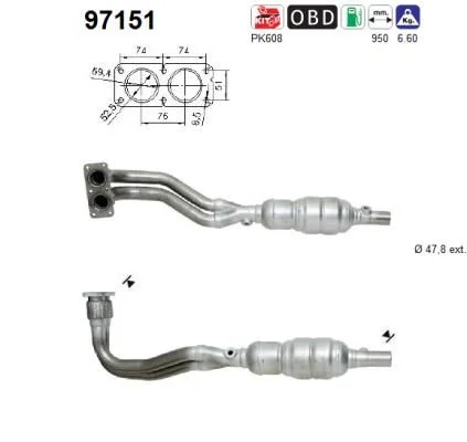 Catalytic Converter AS 97151