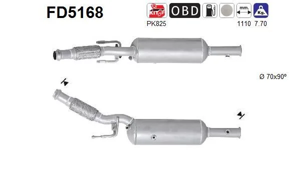 Soot/Particulate Filter, exhaust system AS FD5168