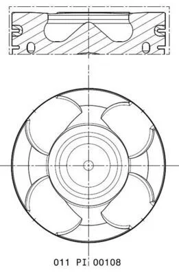 Piston MAHLE 011 PI 00108 000