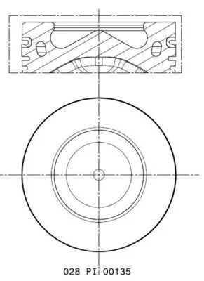 Pistão MAHLE 028 PI 00135 000