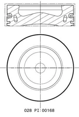 Pistão MAHLE 028 PI 00168 000
