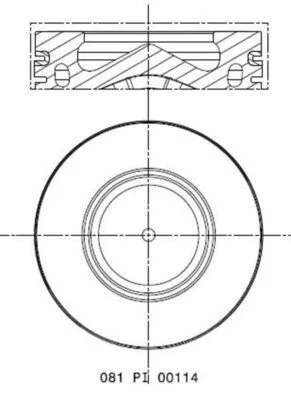 Pistão MAHLE 081 PI 00114 000