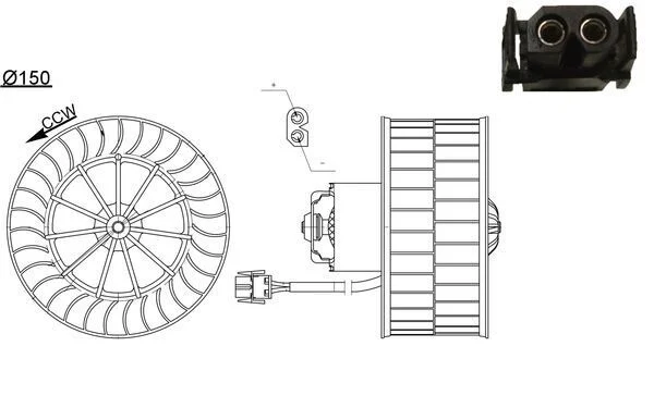 Ventoinha interior MAHLE AB44000S