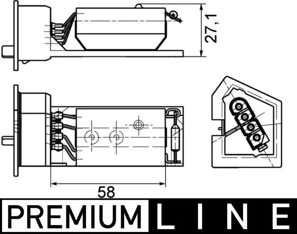 Resistor, ventilador interior MAHLE ABR11000P