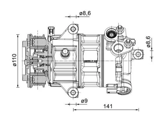 Compressor, ar condicionado MAHLE ACP 1491 000P