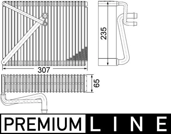 Evaporator, air conditioning MAHLE AE87000P