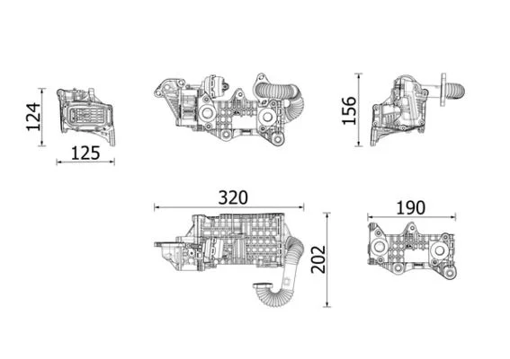 Resfriador, recirculação dos gases de escape MAHLE CE43000P
