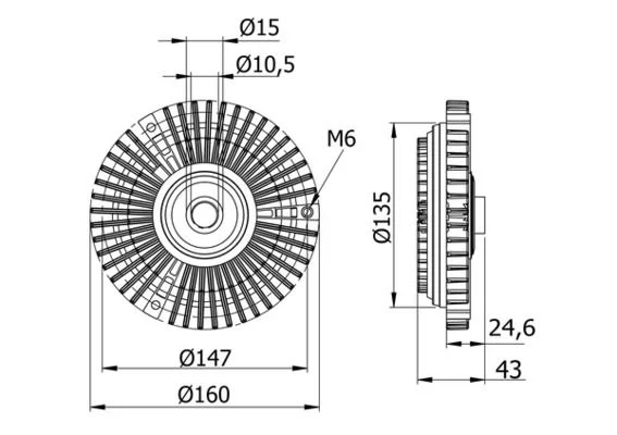 Clutch, radiator fan MAHLE CFC52000S
