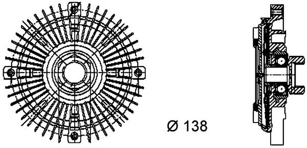Clutch, radiator fan MAHLE CFC61000P