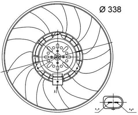 Fan, engine cooling MAHLE CFF33000S