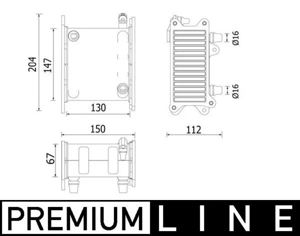 Intercooler MAHLE CI 224 000P
