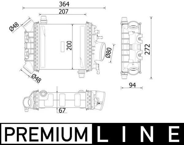 Intercooler MAHLE CI 547 000P