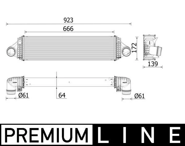 Intercooler MAHLE CI 550 000P