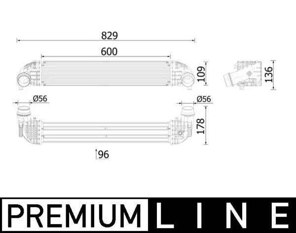 Intercooler MAHLE CI 615 000P