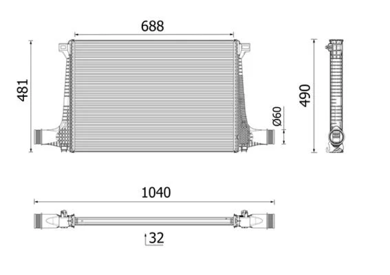 Intercooler MAHLE CI 711 000P