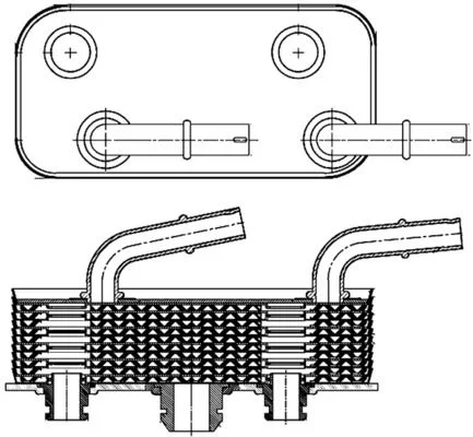 Oil Cooler, automatic transmission MAHLE CLC 180 000S